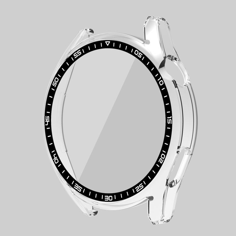 Meget Fint Huawei Watch GT 3 (46mm) Cover med Skærmbeskytter i Plastik og Hærdet Glas - Gennemsigtig#serie_3