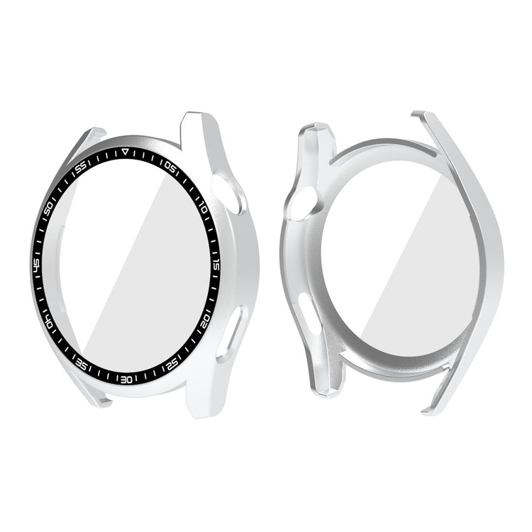 Meget Fint Huawei Watch GT 3 (46mm) Cover med Skærmbeskytter i Plastik og Hærdet Glas - Sølv#serie_4