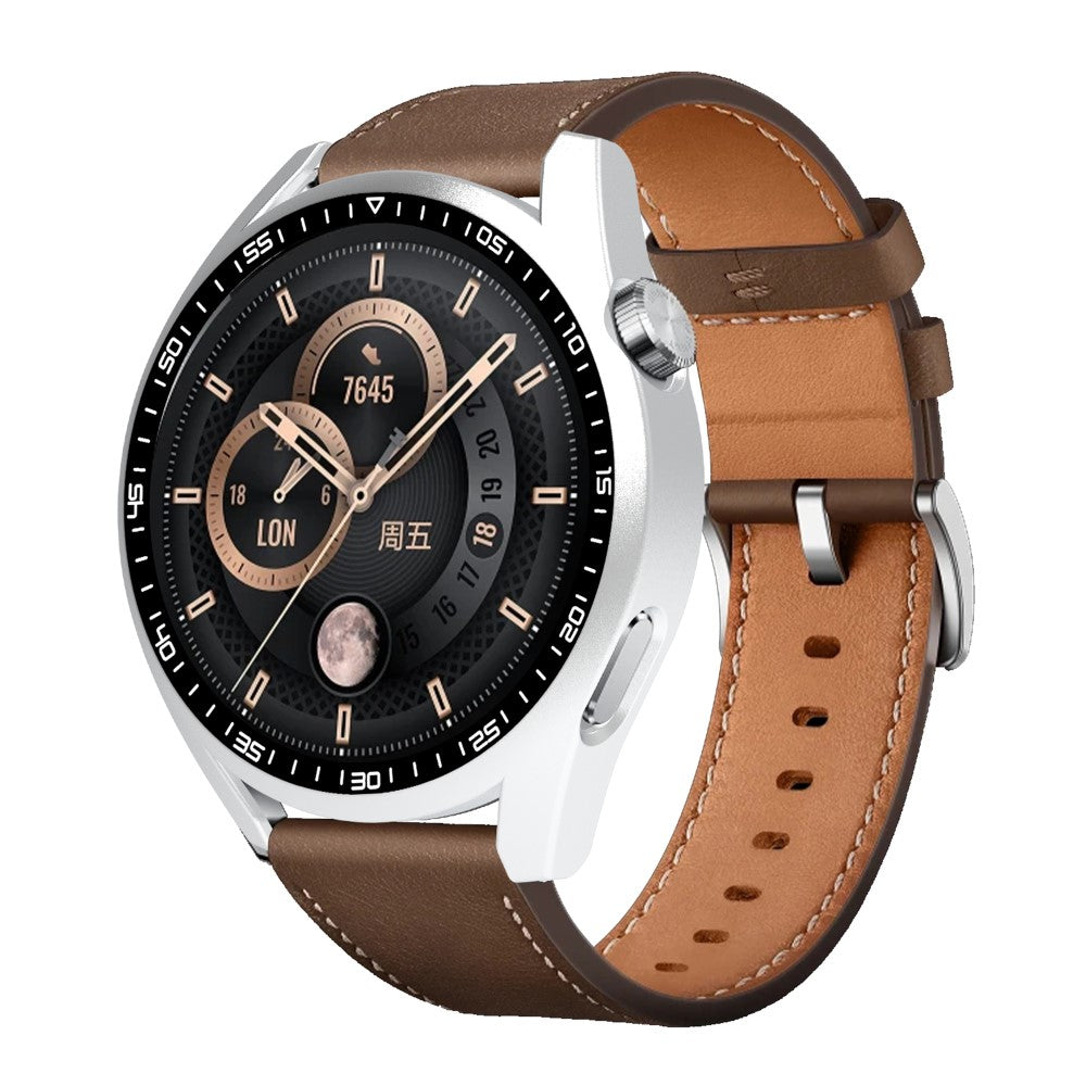 Meget Fint Huawei Watch GT 3 (46mm) Cover med Skærmbeskytter i Plastik og Hærdet Glas - Sølv#serie_4