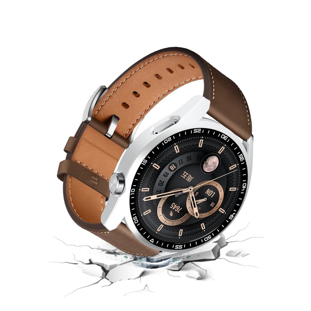 Meget Fint Huawei Watch GT 3 (46mm) Cover med Skærmbeskytter i Plastik og Hærdet Glas - Sølv#serie_4