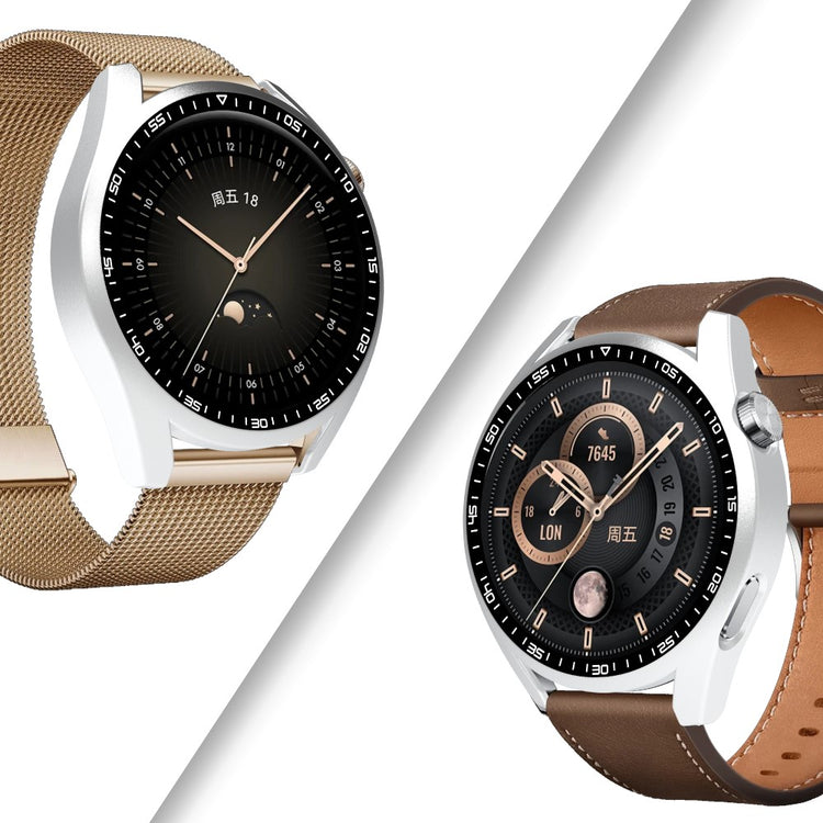 Meget Fint Huawei Watch GT 3 (46mm) Cover med Skærmbeskytter i Plastik og Hærdet Glas - Sølv#serie_4