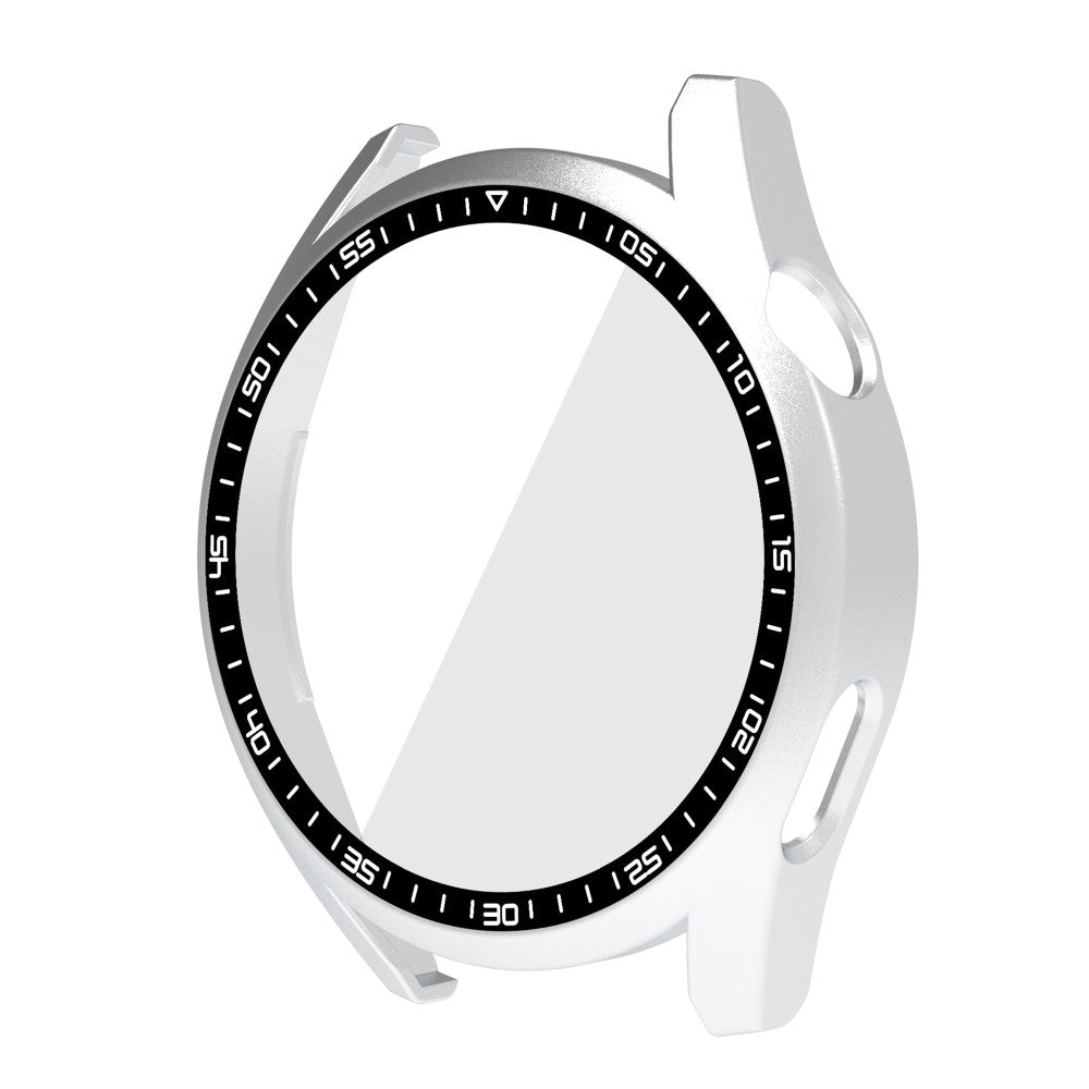 Meget Fint Huawei Watch GT 3 (46mm) Cover med Skærmbeskytter i Plastik og Hærdet Glas - Sølv#serie_4