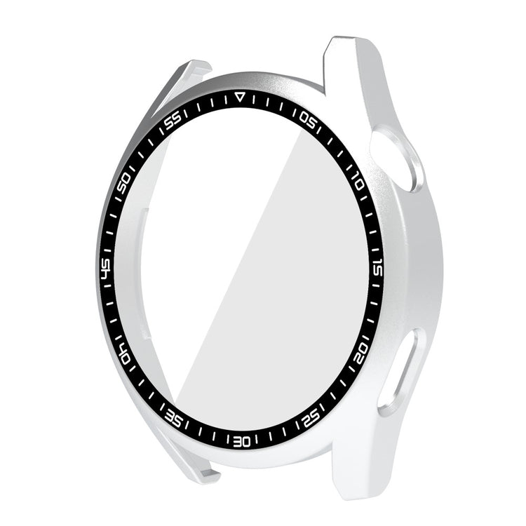 Meget Fint Huawei Watch GT 3 (46mm) Cover med Skærmbeskytter i Plastik og Hærdet Glas - Sølv#serie_4