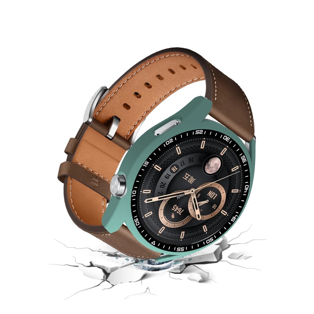 Meget Fint Huawei Watch GT 3 (46mm) Cover med Skærmbeskytter i Plastik og Hærdet Glas - Grøn#serie_5