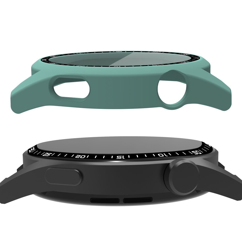 Meget Fint Huawei Watch GT 3 (46mm) Cover med Skærmbeskytter i Plastik og Hærdet Glas - Grøn#serie_5