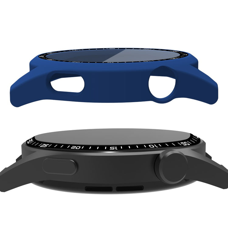 Meget Fint Huawei Watch GT 3 (46mm) Cover med Skærmbeskytter i Plastik og Hærdet Glas - Blå#serie_6