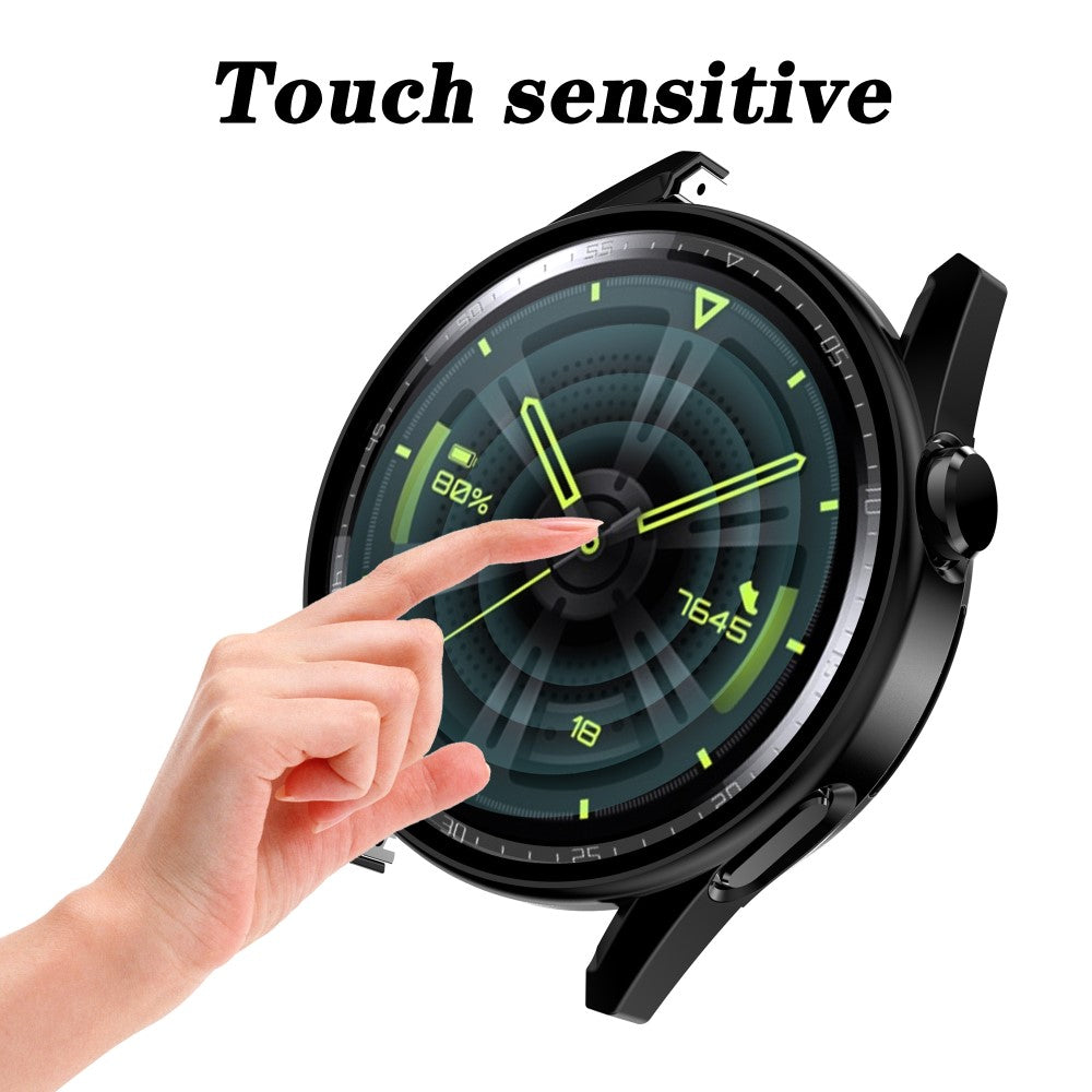 Mega Fint Huawei Watch GT 3 (42mm) Cover med Skærmbeskytter i Plastik og Hærdet Glas - Gennemsigtig#serie_1