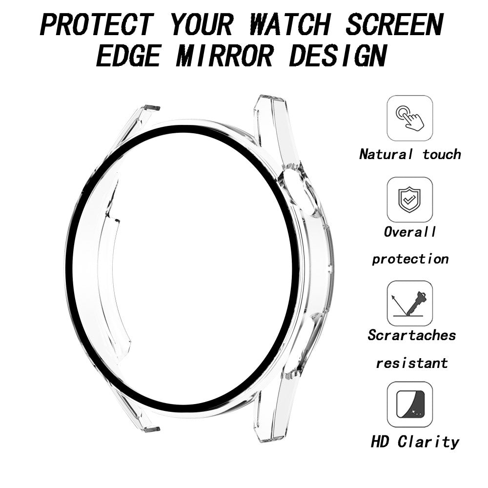 Mega Fint Huawei Watch GT 3 (42mm) Cover med Skærmbeskytter i Plastik og Hærdet Glas - Gennemsigtig#serie_3