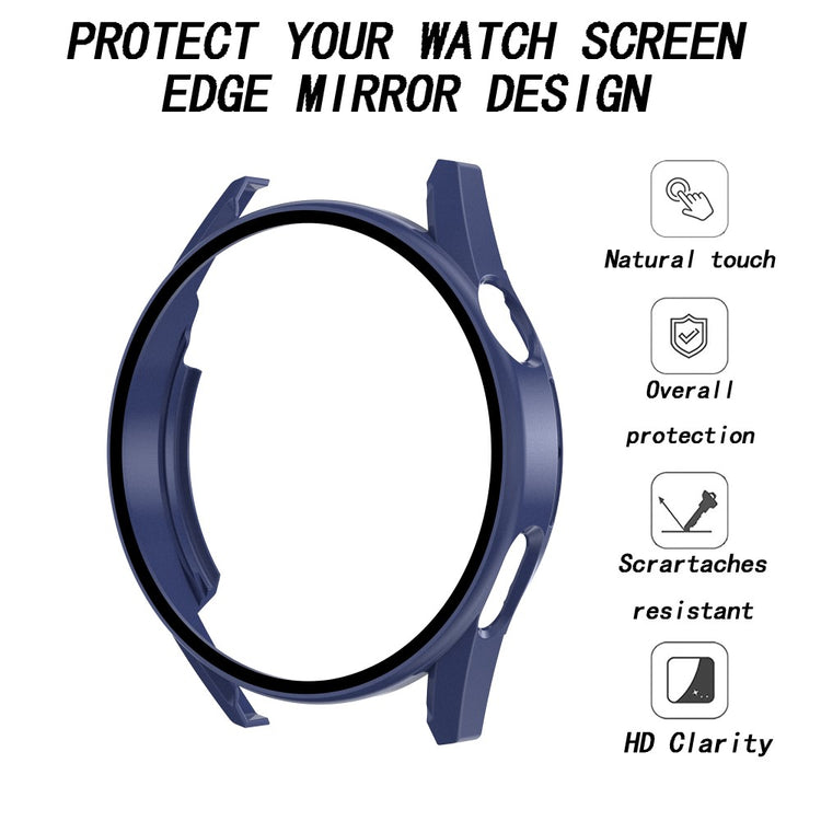 Mega Fint Huawei Watch GT 3 (42mm) Cover med Skærmbeskytter i Plastik og Hærdet Glas - Blå#serie_9