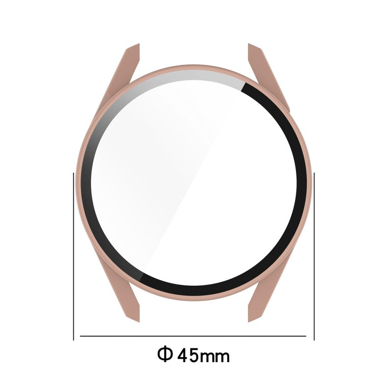 Fed Huawei Watch GT 3 (42mm) Cover med Skærmbeskytter i Plastik og Hærdet Glas - Sort#serie_2