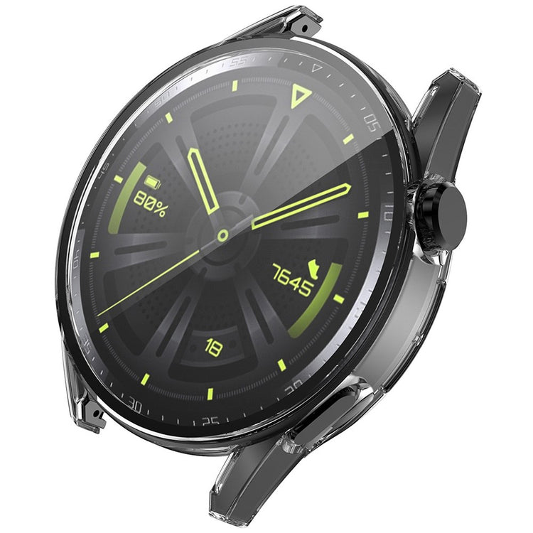 Beskyttende Huawei Watch GT 3 (42mm) Cover med Skærmbeskytter i Plastik og Hærdet Glas - Gennemsigtig#serie_3