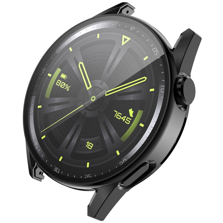 Beskyttende Huawei Watch GT 3 (42mm) Cover med Skærmbeskytter i Plastik og Hærdet Glas - Sort#serie_4