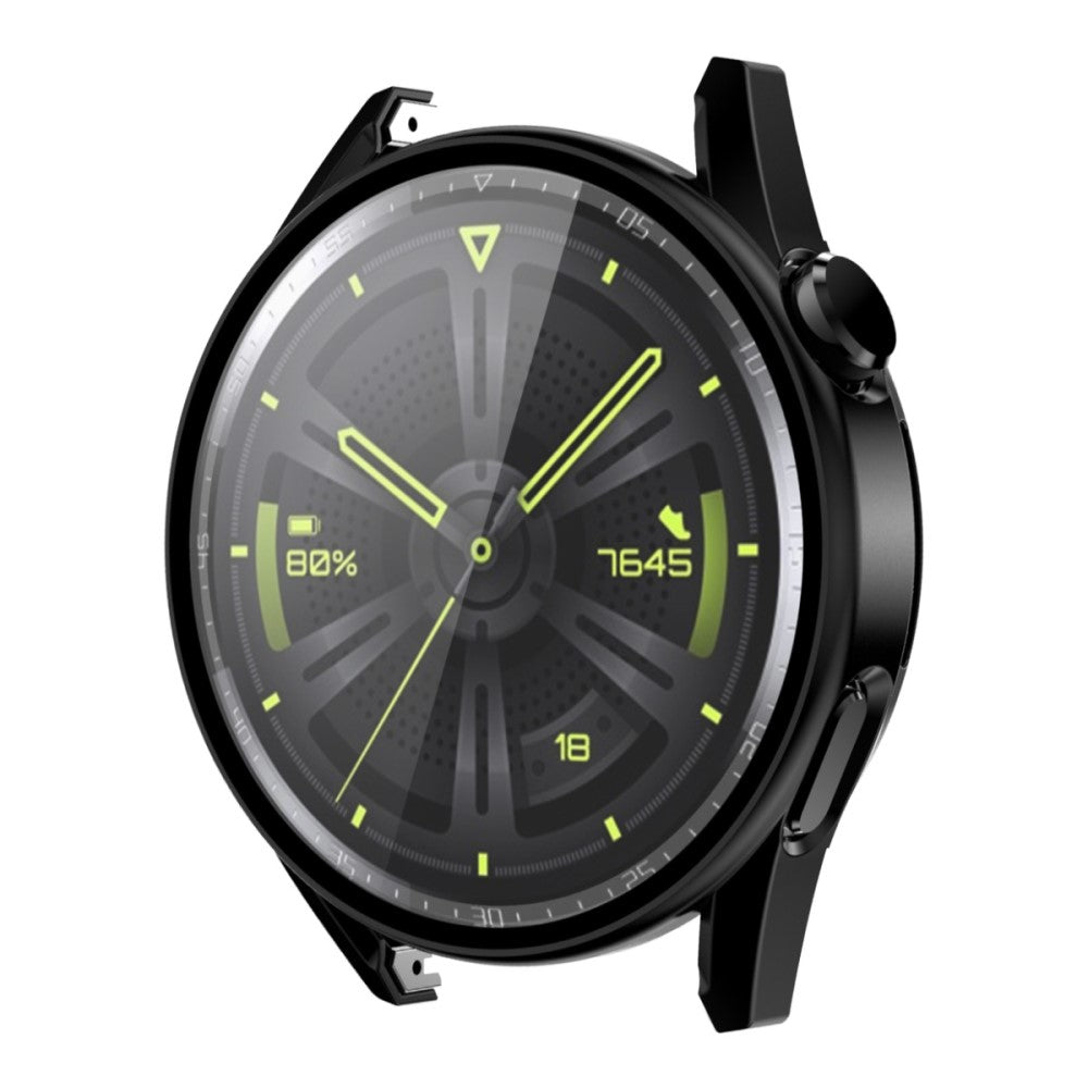 Meget Fed Huawei Watch GT 3 (42mm) Cover med Skærmbeskytter i Plastik og Hærdet Glas - Sort#serie_1