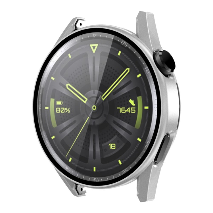 Meget Fed Huawei Watch GT 3 (42mm) Cover med Skærmbeskytter i Plastik og Hærdet Glas - Sølv#serie_5