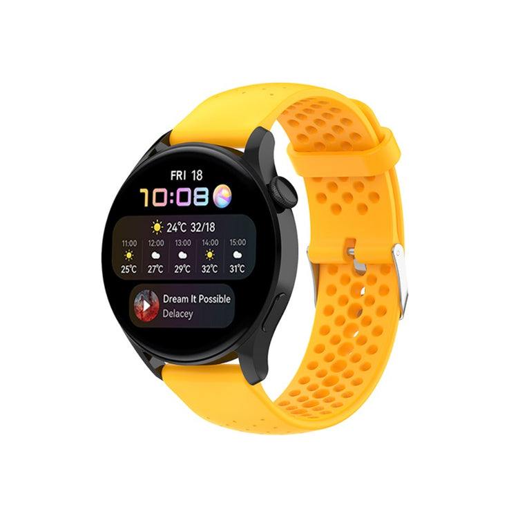 Meget fint Universal Huawei Silikone Rem - Gul#serie_4