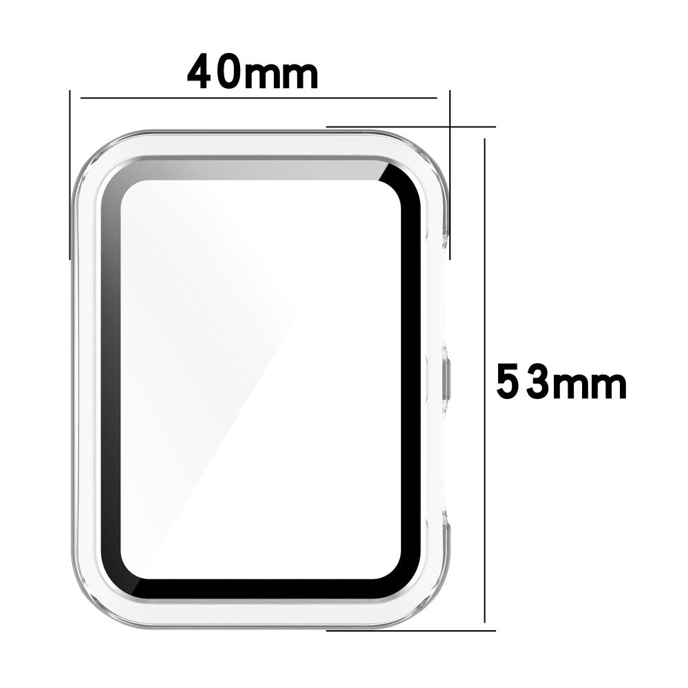 Vildt Fed Huawei Watch D Cover med Skærmbeskytter i Plastik og Hærdet Glas - Gennemsigtig#serie_3