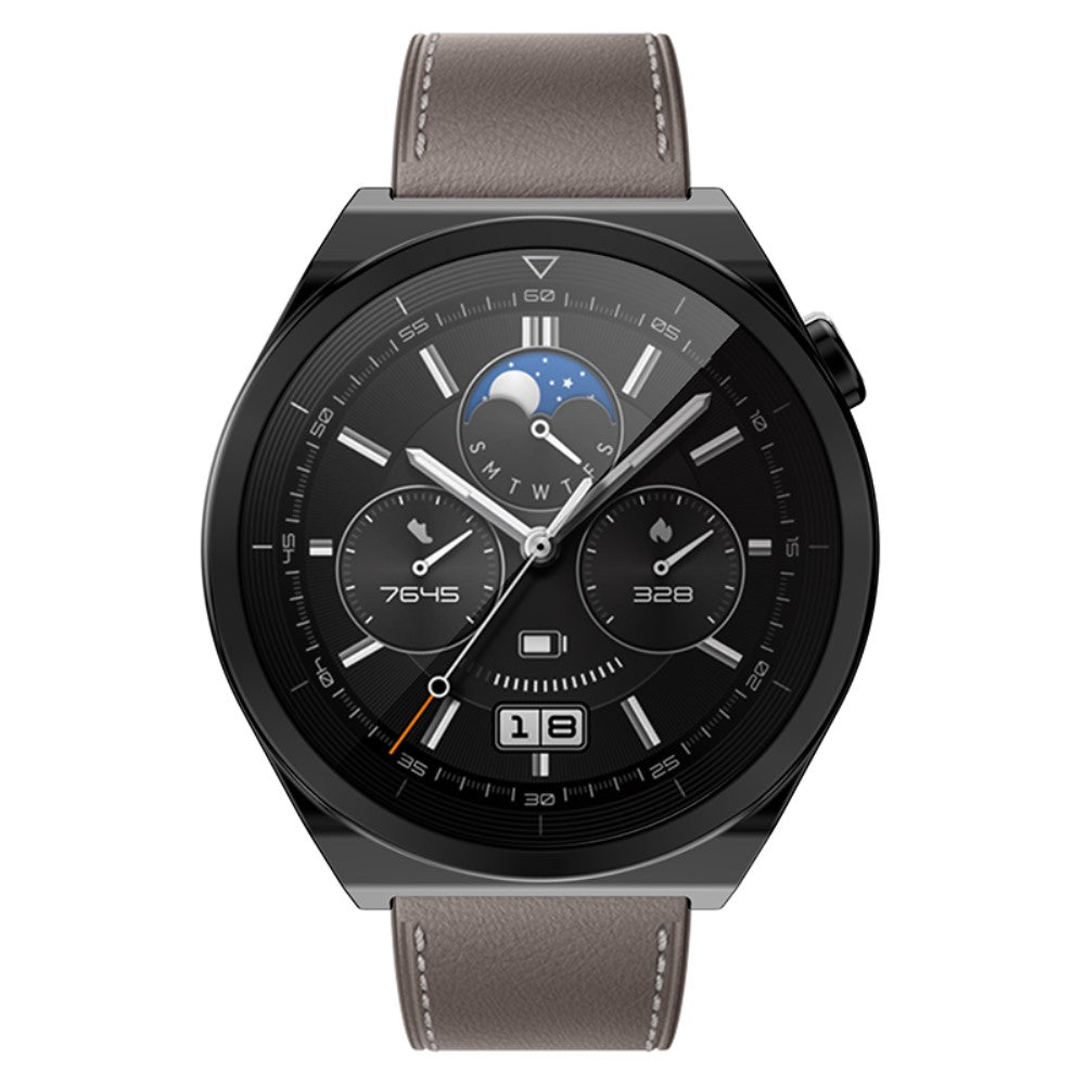Alle Tiders Huawei Watch GT 3 Pro 46mm Cover med Skærmbeskytter i Silikone - Sort#serie_1