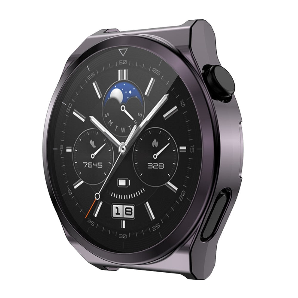 Alle Tiders Huawei Watch GT 3 Pro 46mm Cover med Skærmbeskytter i Silikone - Sølv#serie_2