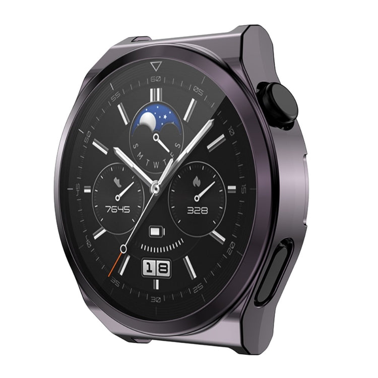 Alle Tiders Huawei Watch GT 3 Pro 46mm Cover med Skærmbeskytter i Silikone - Sølv#serie_2