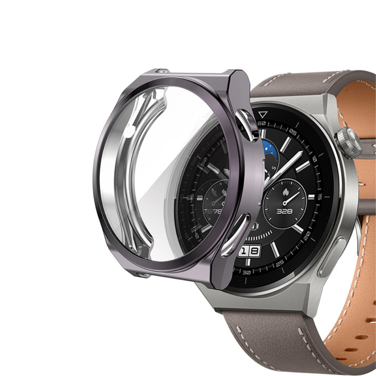Alle Tiders Huawei Watch GT 3 Pro 46mm Cover med Skærmbeskytter i Silikone - Sølv#serie_2
