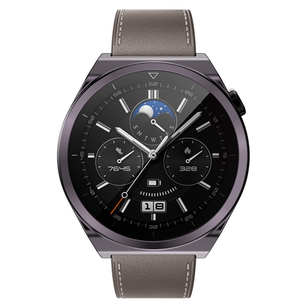 Alle Tiders Huawei Watch GT 3 Pro 46mm Cover med Skærmbeskytter i Silikone - Sølv#serie_2