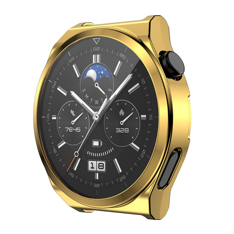 Alle Tiders Huawei Watch GT 3 Pro 46mm Cover med Skærmbeskytter i Silikone - Guld#serie_3