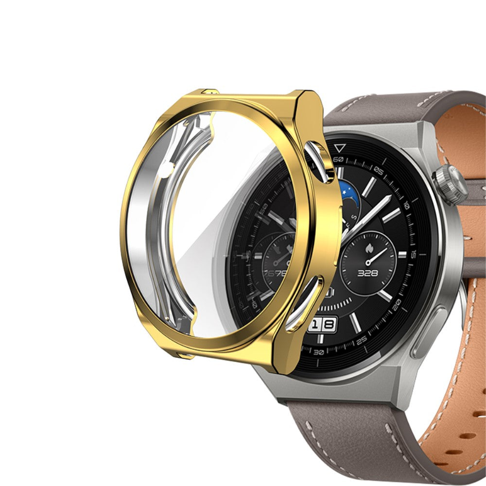 Alle Tiders Huawei Watch GT 3 Pro 46mm Cover med Skærmbeskytter i Silikone - Guld#serie_3