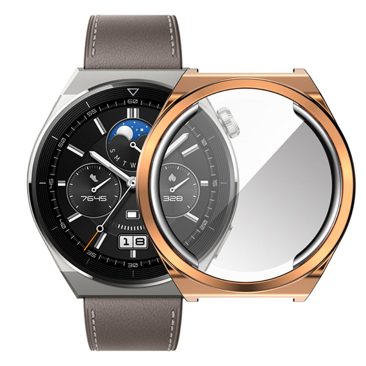 Alle Tiders Huawei Watch GT 3 Pro 46mm Cover med Skærmbeskytter i Silikone - Pink#serie_4
