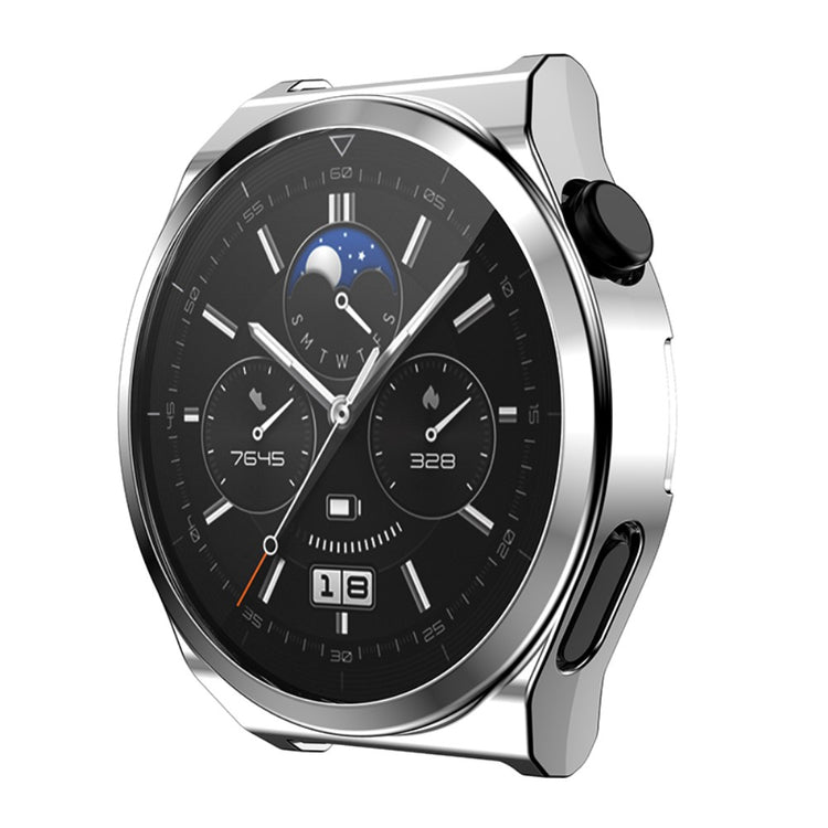 Alle Tiders Huawei Watch GT 3 Pro 46mm Cover med Skærmbeskytter i Silikone - Sølv#serie_5