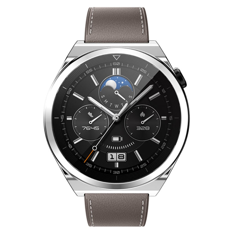 Alle Tiders Huawei Watch GT 3 Pro 46mm Cover med Skærmbeskytter i Silikone - Sølv#serie_5