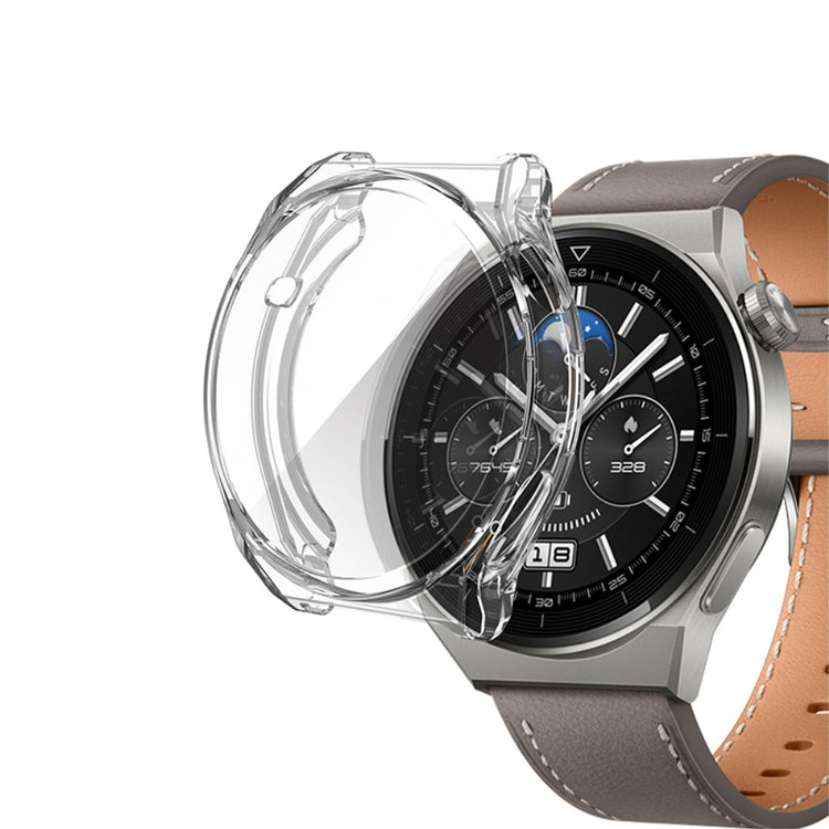 Rigtigt Godt Huawei Watch GT 3 Pro 46mm Cover med Skærmbeskytter i Silikone - Gennemsigtig#serie_2