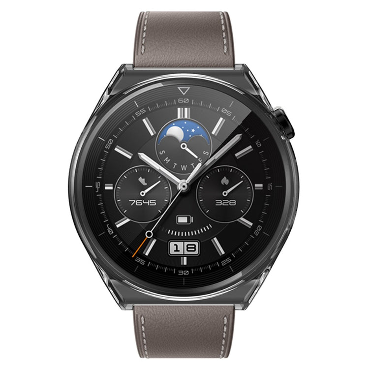 Rigtigt Godt Huawei Watch GT 3 Pro 46mm Cover med Skærmbeskytter i Silikone - Gennemsigtig#serie_2