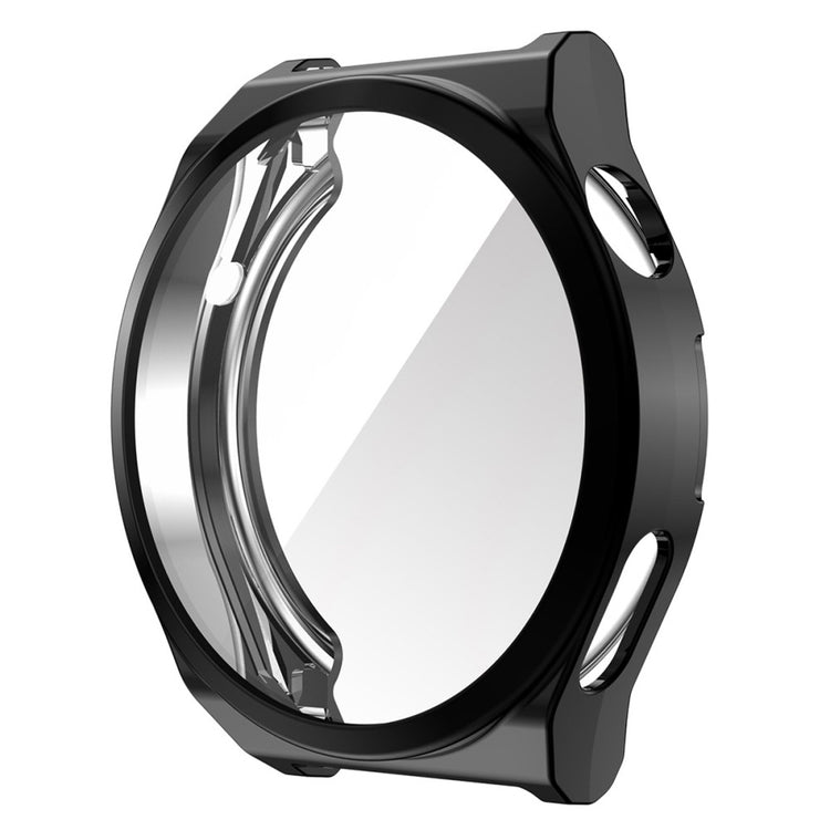 Vildt Fed Huawei Watch GT 3 Pro 46mm Cover med Skærmbeskytter i Silikone og Hærdet Glas - Sort#serie_1