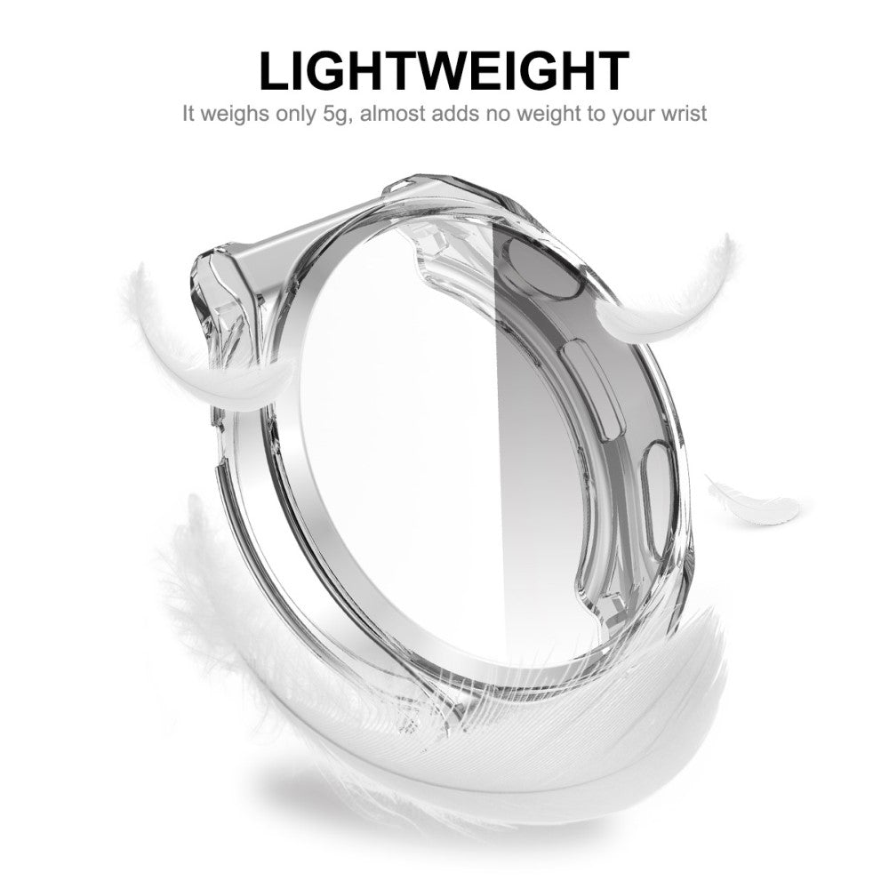 Meget Fint Huawei Watch GT 3 Pro 46mm Cover med Skærmbeskytter i Silikone og Hærdet Glas - Gennemsigtig#serie_4