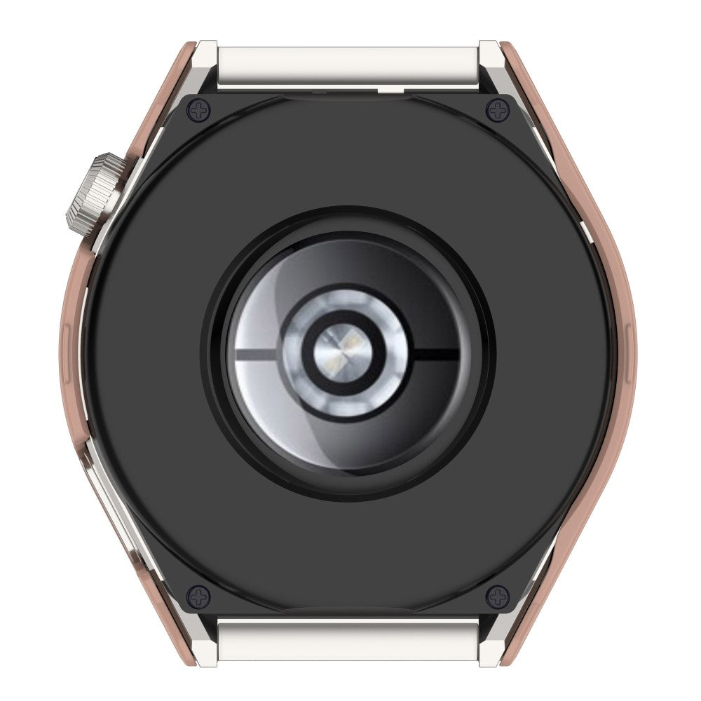 Mega Fed Huawei Watch GT 3 Pro 46mm Cover med Skærmbeskytter i Plastik og Hærdet Glas - Pink#serie_3