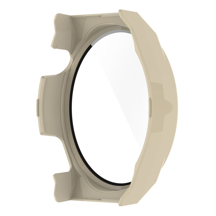Mega Fed Huawei Watch GT 3 Pro 46mm Cover med Skærmbeskytter i Plastik og Hærdet Glas - Hvid#serie_4