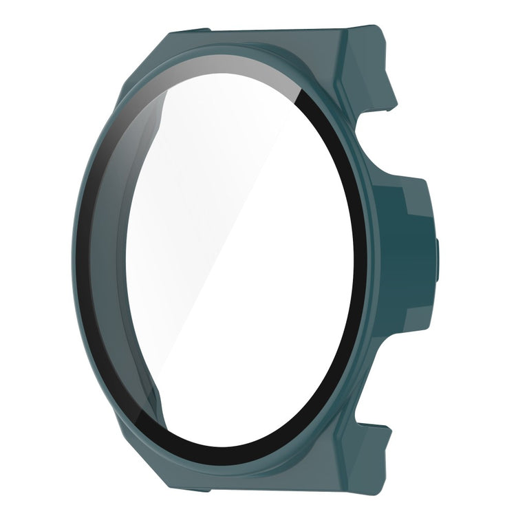 Mega Fed Huawei Watch GT 3 Pro 46mm Cover med Skærmbeskytter i Plastik og Hærdet Glas - Grøn#serie_5