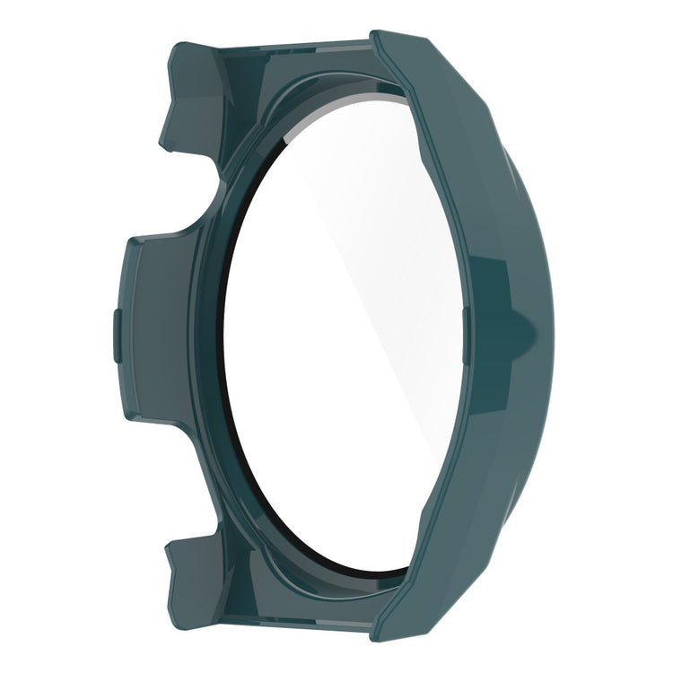 Mega Fed Huawei Watch GT 3 Pro 46mm Cover med Skærmbeskytter i Plastik og Hærdet Glas - Grøn#serie_5
