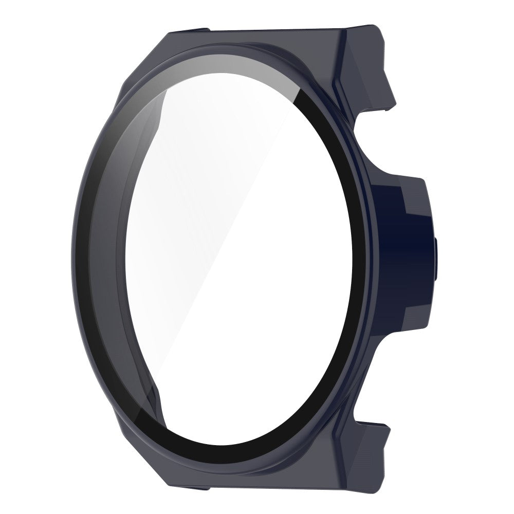 Mega Fed Huawei Watch GT 3 Pro 46mm Cover med Skærmbeskytter i Plastik og Hærdet Glas - Blå#serie_6