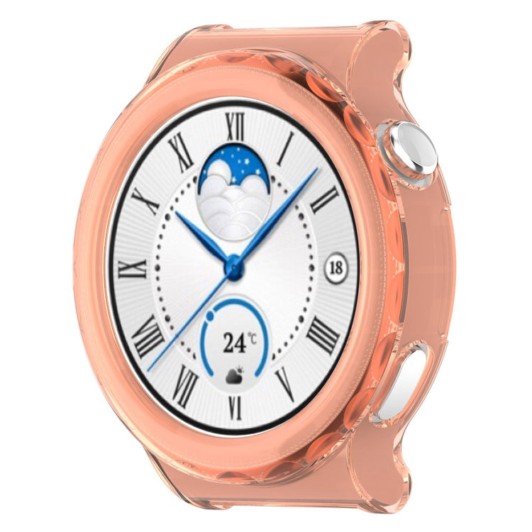 Huawei Watch GT 3 Pro 46mm Gennemsigtig Silikone Bumper  - Pink#serie_1