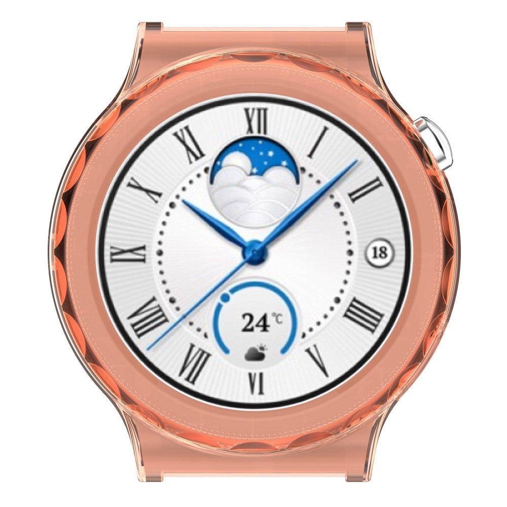 Huawei Watch GT 3 Pro 46mm Gennemsigtig Silikone Bumper  - Pink#serie_1
