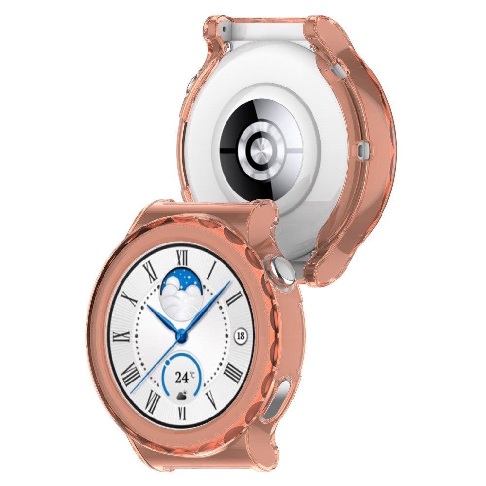 Huawei Watch GT 3 Pro 46mm Gennemsigtig Silikone Bumper  - Pink#serie_1