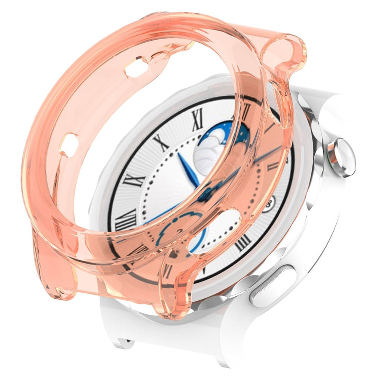 Huawei Watch GT 3 Pro 46mm Gennemsigtig Silikone Bumper  - Pink#serie_1