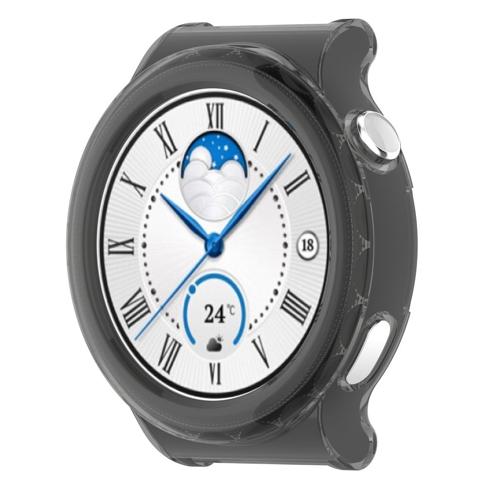 Huawei Watch GT 3 Pro 46mm Gennemsigtig Silikone Bumper  - Sort#serie_2