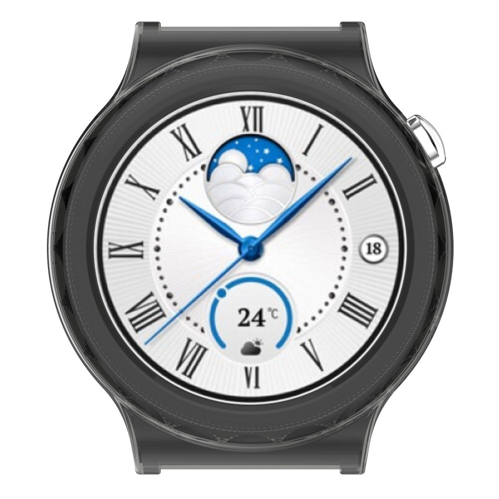 Huawei Watch GT 3 Pro 46mm Gennemsigtig Silikone Bumper  - Sort#serie_2