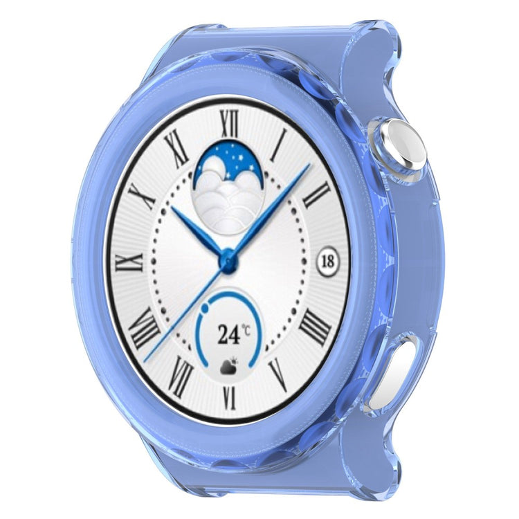 Huawei Watch GT 3 Pro 46mm Gennemsigtig Silikone Bumper  - Blå#serie_4