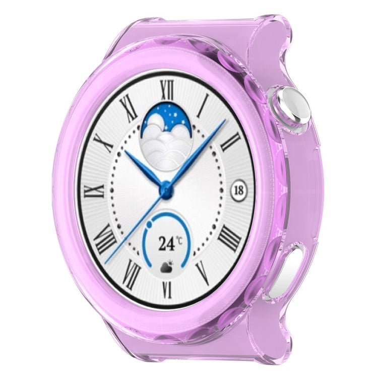 Huawei Watch GT 3 Pro 46mm Gennemsigtig Silikone Bumper  - Lilla#serie_5