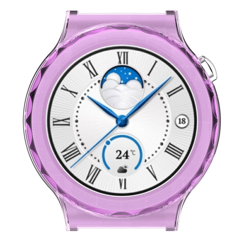 Huawei Watch GT 3 Pro 46mm Gennemsigtig Silikone Bumper  - Lilla#serie_5