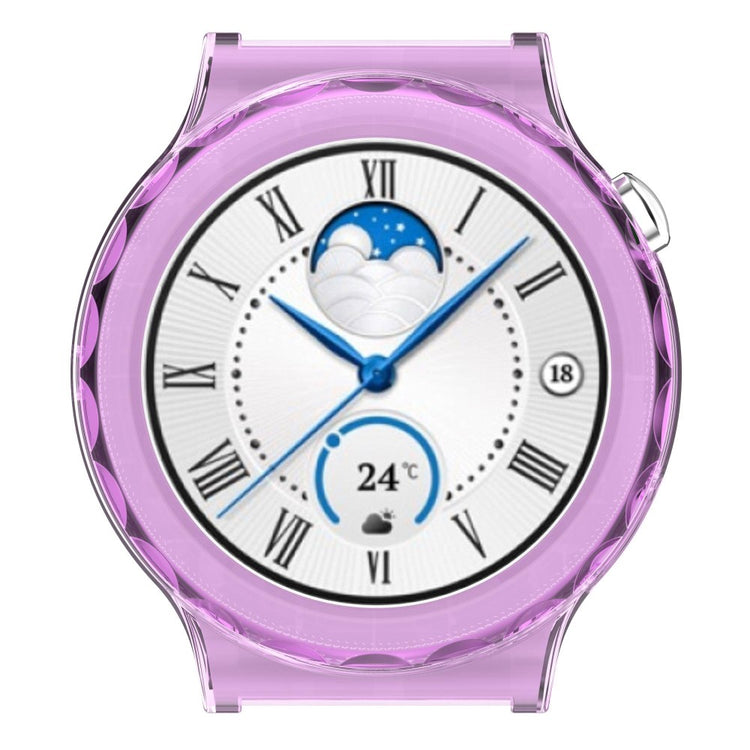 Huawei Watch GT 3 Pro 46mm Gennemsigtig Silikone Bumper  - Lilla#serie_5