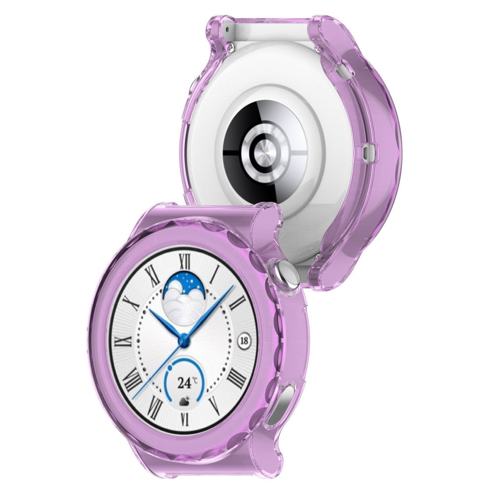 Huawei Watch GT 3 Pro 46mm Gennemsigtig Silikone Bumper  - Lilla#serie_5